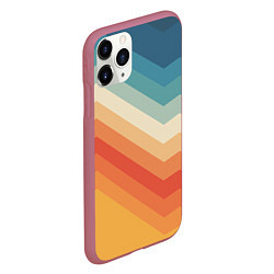 Чехол iPhone 11 Pro матовый Полосы, цвет: 3D-малиновый — фото 2
