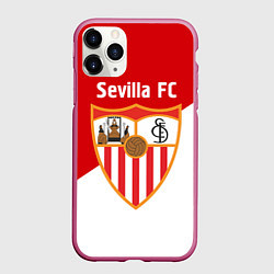 Чехол iPhone 11 Pro матовый Sevilla FC, цвет: 3D-малиновый