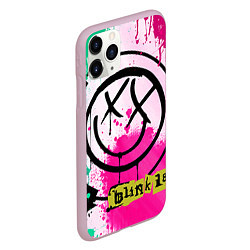 Чехол iPhone 11 Pro матовый Blink-182: Purple Smile, цвет: 3D-розовый — фото 2