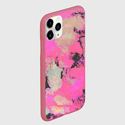 Чехол iPhone 11 Pro матовый Краска, цвет: 3D-малиновый — фото 2