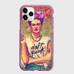 Чехол iPhone 11 Pro матовый Фрида, цвет: 3D-фиолетовый