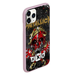 Чехол iPhone 11 Pro матовый Metallica XXX, цвет: 3D-розовый — фото 2