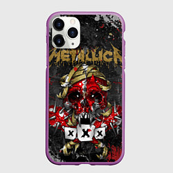 Чехол iPhone 11 Pro матовый Metallica XXX, цвет: 3D-фиолетовый