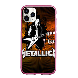 Чехол iPhone 11 Pro матовый Metallica: James Hetfield, цвет: 3D-малиновый