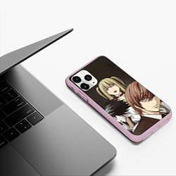 Чехол iPhone 11 Pro матовый Тетрадь смерти, цвет: 3D-розовый — фото 2