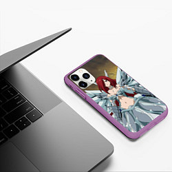 Чехол iPhone 11 Pro матовый Fairy tail, цвет: 3D-фиолетовый — фото 2