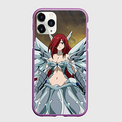 Чехол iPhone 11 Pro матовый Fairy tail, цвет: 3D-фиолетовый