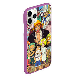 Чехол iPhone 11 Pro матовый One Piece, цвет: 3D-фиолетовый — фото 2