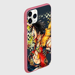 Чехол iPhone 11 Pro матовый One Piece, цвет: 3D-малиновый — фото 2