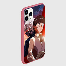 Чехол iPhone 11 Pro матовый Токийский Гуль, цвет: 3D-малиновый — фото 2