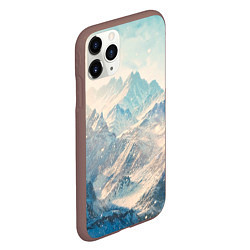 Чехол iPhone 11 Pro матовый Горы, цвет: 3D-коричневый — фото 2