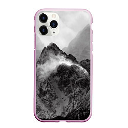 Чехол iPhone 11 Pro матовый Горы, цвет: 3D-розовый