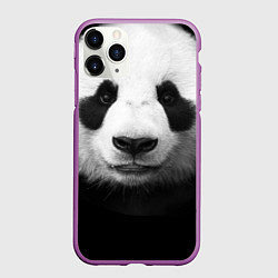 Чехол iPhone 11 Pro матовый Взгляд панды, цвет: 3D-фиолетовый