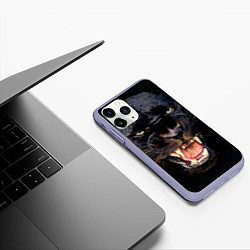 Чехол iPhone 11 Pro матовый Пантера, цвет: 3D-светло-сиреневый — фото 2
