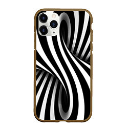 Чехол iPhone 11 Pro матовый Оптические иллюзии, цвет: 3D-коричневый