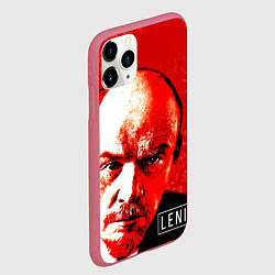 Чехол iPhone 11 Pro матовый Red Lenin, цвет: 3D-малиновый — фото 2