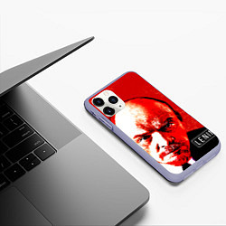 Чехол iPhone 11 Pro матовый Red Lenin, цвет: 3D-светло-сиреневый — фото 2