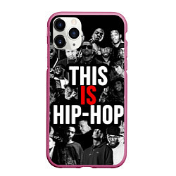 Чехол iPhone 11 Pro матовый This is hip-hop, цвет: 3D-малиновый