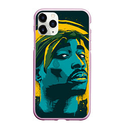 Чехол iPhone 11 Pro матовый 2Pac Shakur, цвет: 3D-розовый