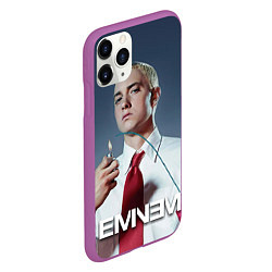 Чехол iPhone 11 Pro матовый Eminem Fire, цвет: 3D-фиолетовый — фото 2