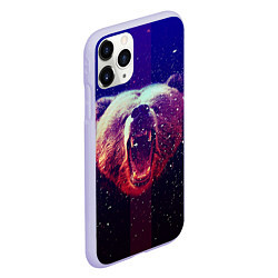 Чехол iPhone 11 Pro матовый Roar Bear, цвет: 3D-светло-сиреневый — фото 2