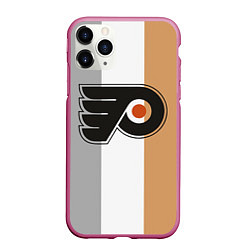 Чехол iPhone 11 Pro матовый Philadelphia Flyers, цвет: 3D-малиновый