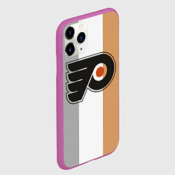Чехол iPhone 11 Pro матовый Philadelphia Flyers, цвет: 3D-фиолетовый — фото 2