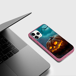 Чехол iPhone 11 Pro матовый Тыква, цвет: 3D-малиновый — фото 2