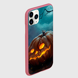 Чехол iPhone 11 Pro матовый Тыква, цвет: 3D-малиновый — фото 2