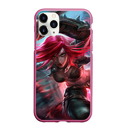 Чехол iPhone 11 Pro матовый League of legends, цвет: 3D-малиновый