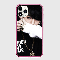 Чехол iPhone 11 Pro матовый BTS: Hood by air, цвет: 3D-малиновый