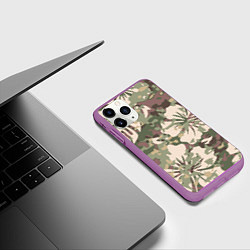 Чехол iPhone 11 Pro матовый Камуфляж, цвет: 3D-фиолетовый — фото 2