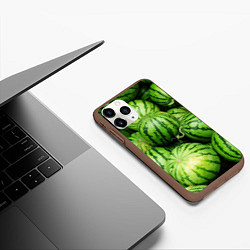 Чехол iPhone 11 Pro матовый Арбузы, цвет: 3D-коричневый — фото 2