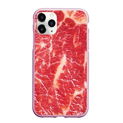 Чехол iPhone 11 Pro матовый Мясо, цвет: 3D-розовый