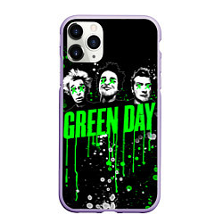 Чехол iPhone 11 Pro матовый Green Day: Acid Colour, цвет: 3D-светло-сиреневый