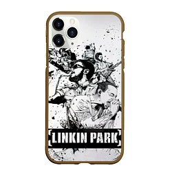 Чехол iPhone 11 Pro матовый Linkin Park, цвет: 3D-коричневый