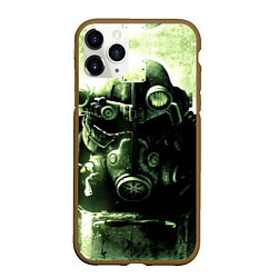 Чехол iPhone 11 Pro матовый Fallout Robot, цвет: 3D-коричневый