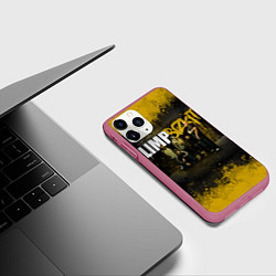 Чехол iPhone 11 Pro матовый Limp Bizkit: Gold Street, цвет: 3D-малиновый — фото 2