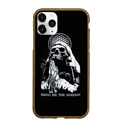 Чехол iPhone 11 Pro матовый BMTH: Skull Pray, цвет: 3D-коричневый