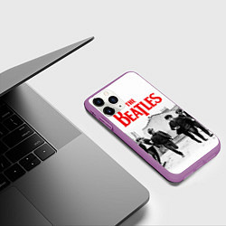 Чехол iPhone 11 Pro матовый The Beatles: Break, цвет: 3D-фиолетовый — фото 2