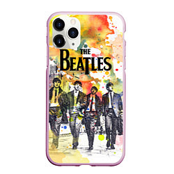 Чехол iPhone 11 Pro матовый The Beatles: Colour Spray, цвет: 3D-розовый