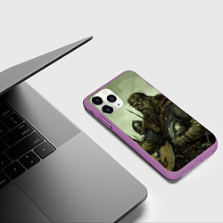 Чехол iPhone 11 Pro матовый Ватага, цвет: 3D-фиолетовый — фото 2
