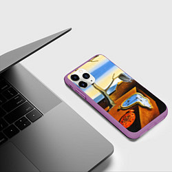 Чехол iPhone 11 Pro матовый Постоянство Памяти, цвет: 3D-фиолетовый — фото 2