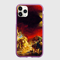 Чехол iPhone 11 Pro матовый Брюллов Последний день Помпеи, цвет: 3D-фиолетовый