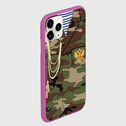 Чехол iPhone 11 Pro матовый Униформа дембеля, цвет: 3D-фиолетовый — фото 2