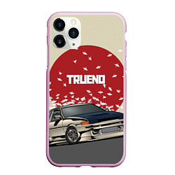 Чехол iPhone 11 Pro матовый Toyota Trueno ae86, цвет: 3D-розовый