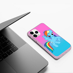 Чехол iPhone 11 Pro матовый My Little Pony, цвет: 3D-розовый — фото 2