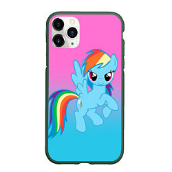 Чехол iPhone 11 Pro матовый My Little Pony, цвет: 3D-темно-зеленый