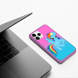 Чехол iPhone 11 Pro матовый My Little Pony, цвет: 3D-фиолетовый — фото 2