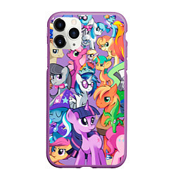 Чехол iPhone 11 Pro матовый My Little Pony, цвет: 3D-фиолетовый